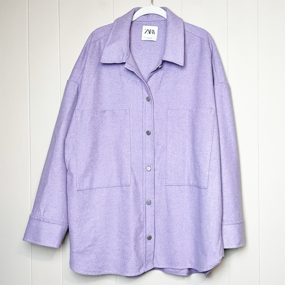Zara Lavender Utility Jacket - Picture 3 of 12